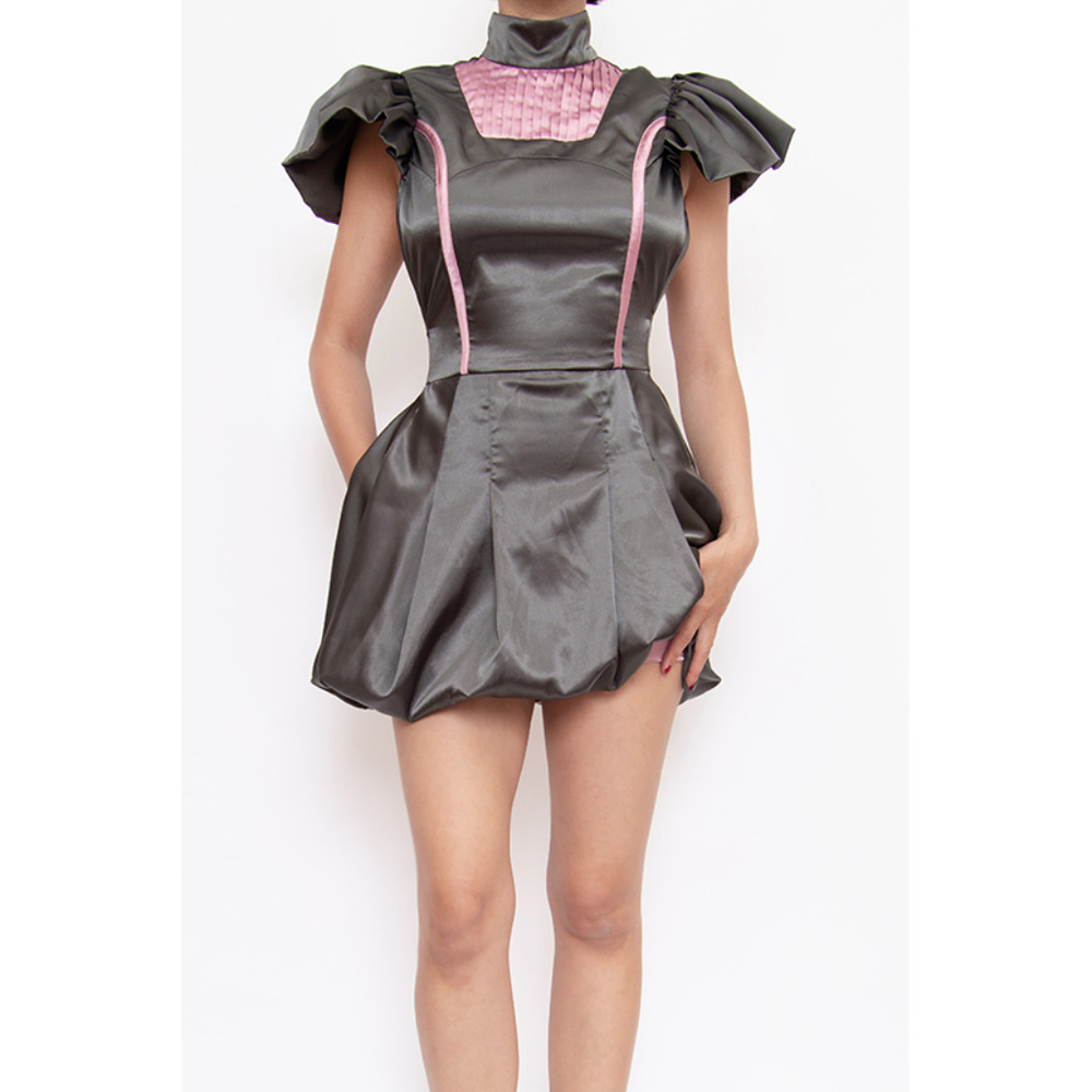 Hernan Zajar Puff Sleeve Balloon Mini Dress